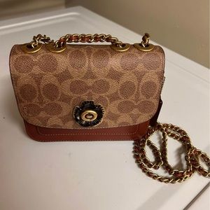 Coach Parker Rust Signature Canvas Mini Shoulder Bag 30592